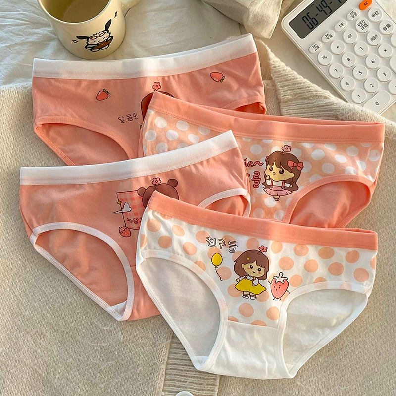 Детские трусики женские новые хлопчатобумажные удобные трусики для девочек корейские милые мультяшные летние тонкие леггинсы