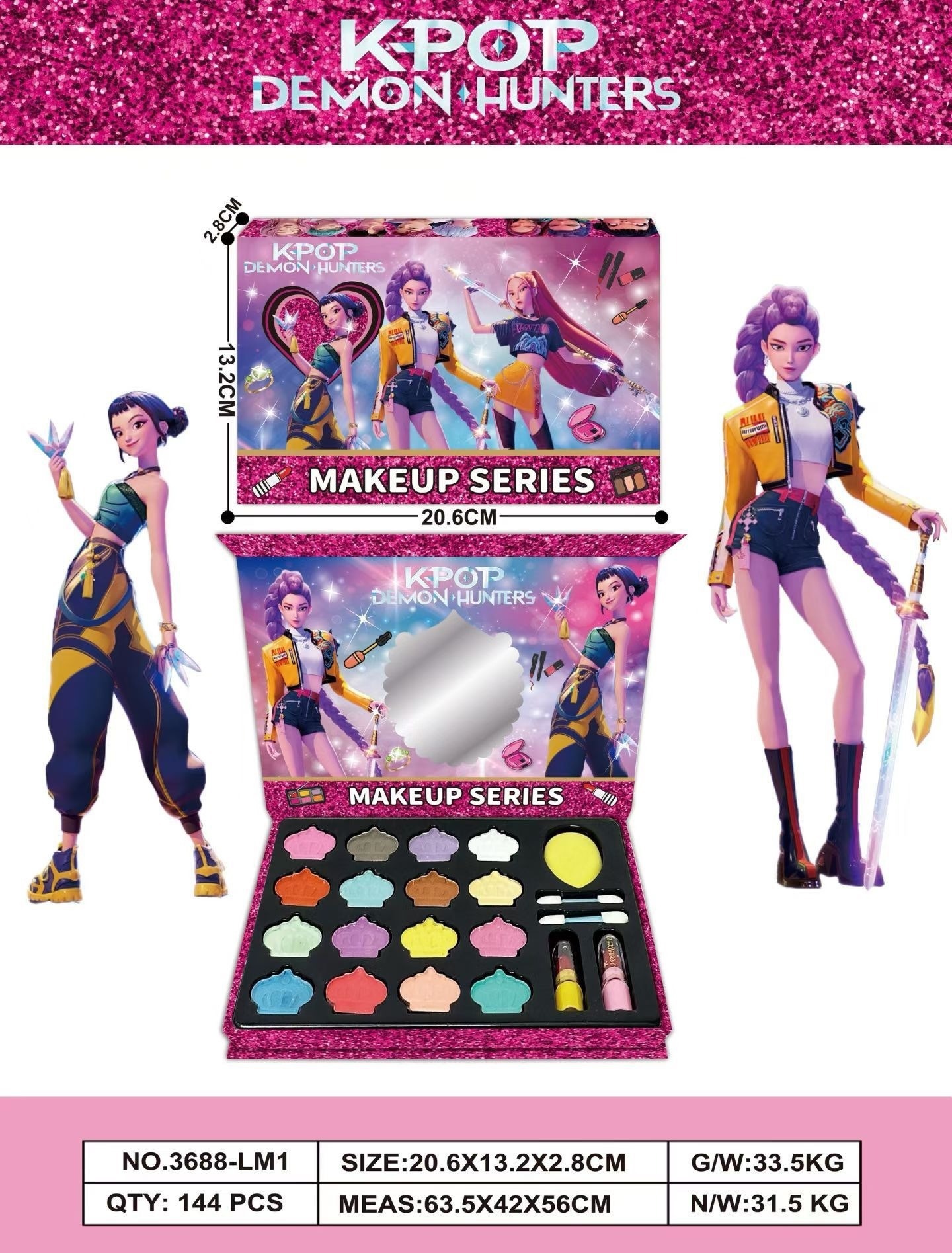 Set Portátil de Maquillaje de Juguete de Plástico, Portátil, para Juegos de Rol