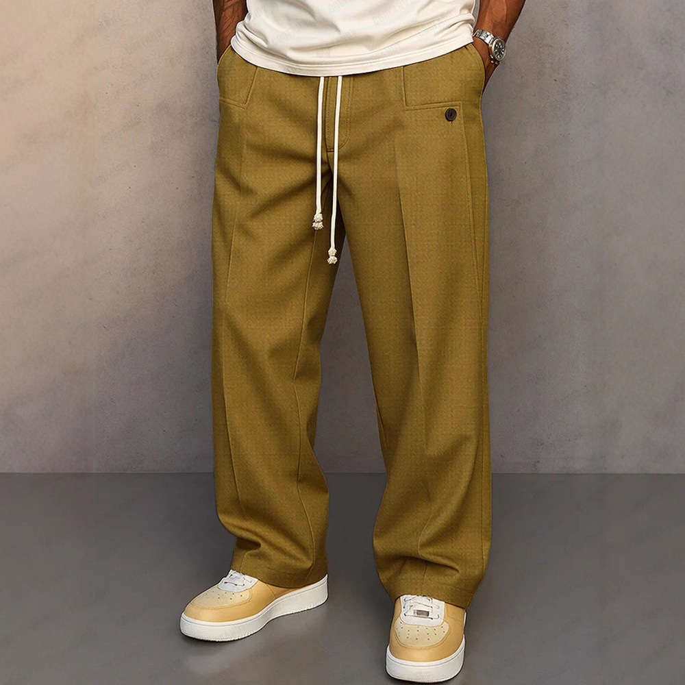 European and American Cross-Border 2025 Amazon Independent Station Autumn and Winter New Casual Suit Pants Men's Loose Straight Pants