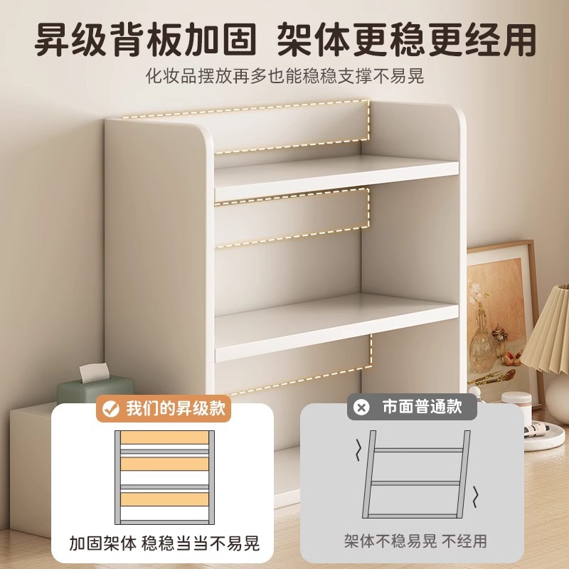 Estante de estudiantes estante de piso pequeño estante combinado estante de almacenamiento cosmético doméstico estante de almacenamiento estante de exhibición en la mesa
