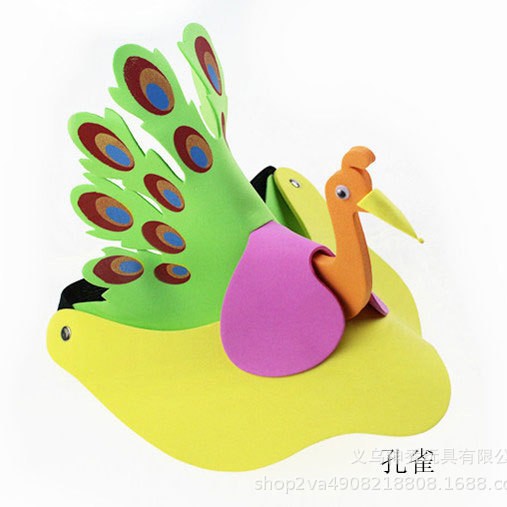 Día del niño Eva sombrero para el sol actividades entre padres e hijos dibujos animados animal tocado doce tocado del zodiaco