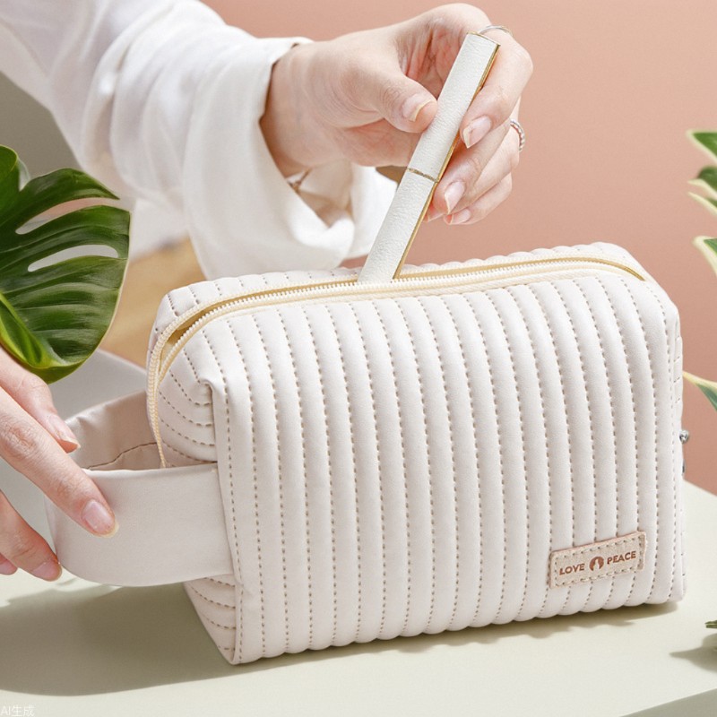 Beilian moda pastel cosmético bolsa ins estilo cuidado de la piel suministros bolsa de almacenamiento de mano portátil de viaje bolsa de lavado al por mayor