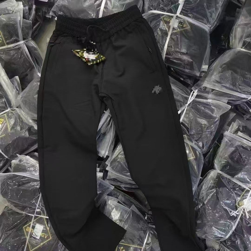 High-end luxury trendy fashion versatile trendy brand silicone sweatpants, popular online, slimming, high-elastic, windproof casual long pants wholesale