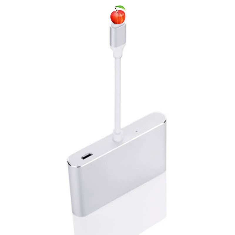 Конвертер для iPhone: Lightning на HDMI + VGA, адаптер Lightning → VGA для вывода HD