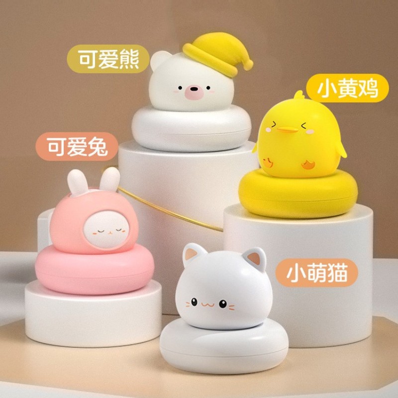 萌宠小夜灯充电卧室床头柔光专用婴儿喂奶儿童伴睡灯可爱拍拍台灯