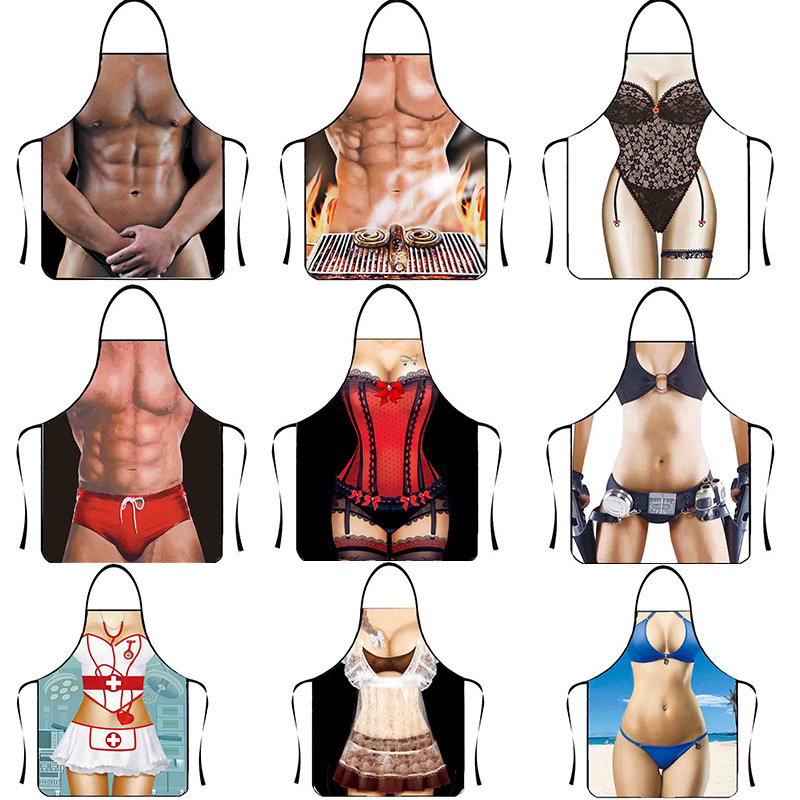 Cross-border explosions sexy funny strange personality annual party sleeveless apron. Wedding birthday gift foreign trade apron