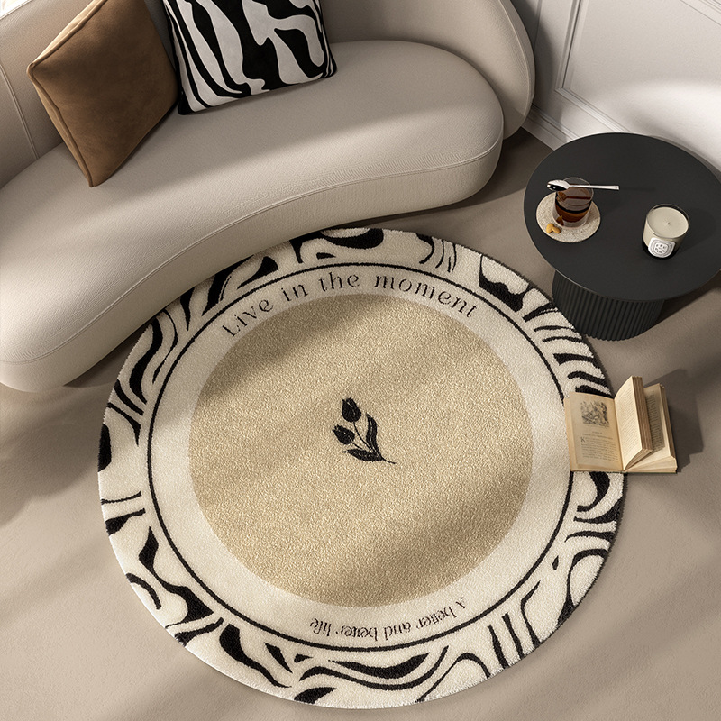 Francés retro ronda sala de estar mesa de café manta hogar de alta calidad de Cachemira como alfombra guardarropa antideslizante manta resistente al desgaste