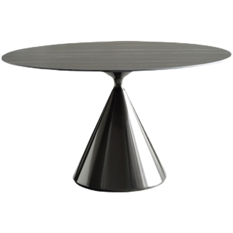 Placa de roca italiana mesa de comedor redonda simple moderna Luz de lujo pequeño apartamento integrado giratoria mesa de comedor Mesa Redonda