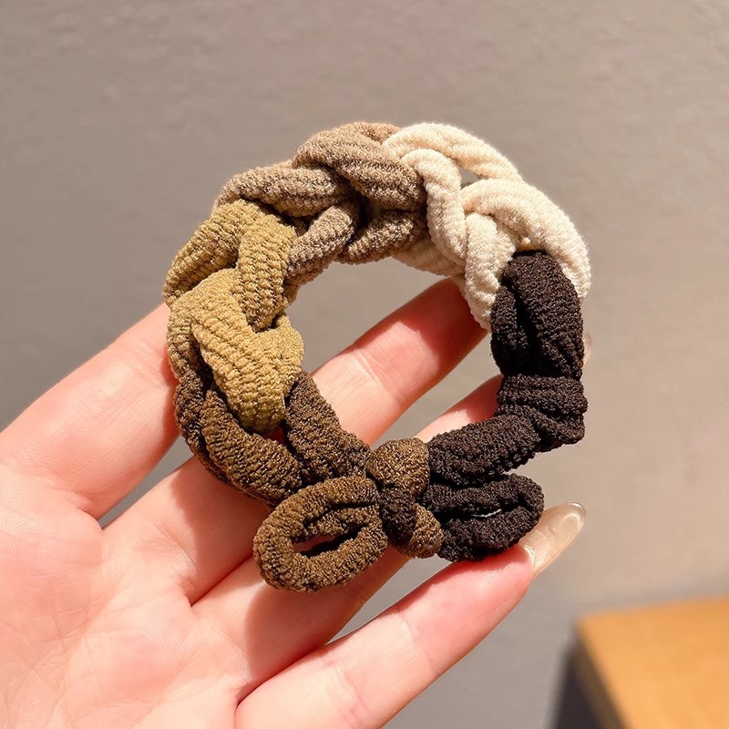 Zhao LuSi con el anillo de cabello de alta gama de mujeres color trenzado cuerda de cabeza 2025 nuevo pellizco cuero de cabello de alta elasticidad accesorios para el cabello