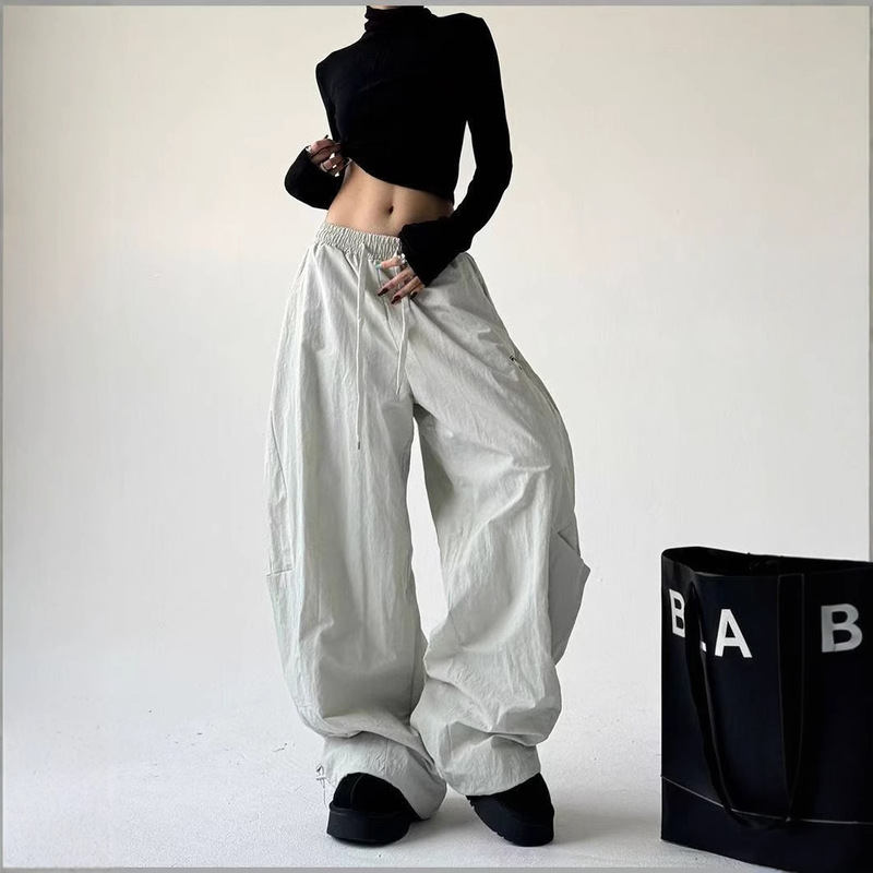 American Retro Maillard Plus Velvet Large Pocket Umbrella Soldier Machete Crowd Pants Women's Winter Straight Leg Wide-leg Trendy Pants American Retro Maillard Plus Velvet Large Pocket Umbrella Soldier Machete Crowd Pants Women's Winter Straight Leg Wide-leg Trendy Pants