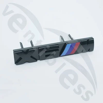 grille emblem for 3 Series, Car logo - glossy-black-x6m-logo-on-the-front-grille