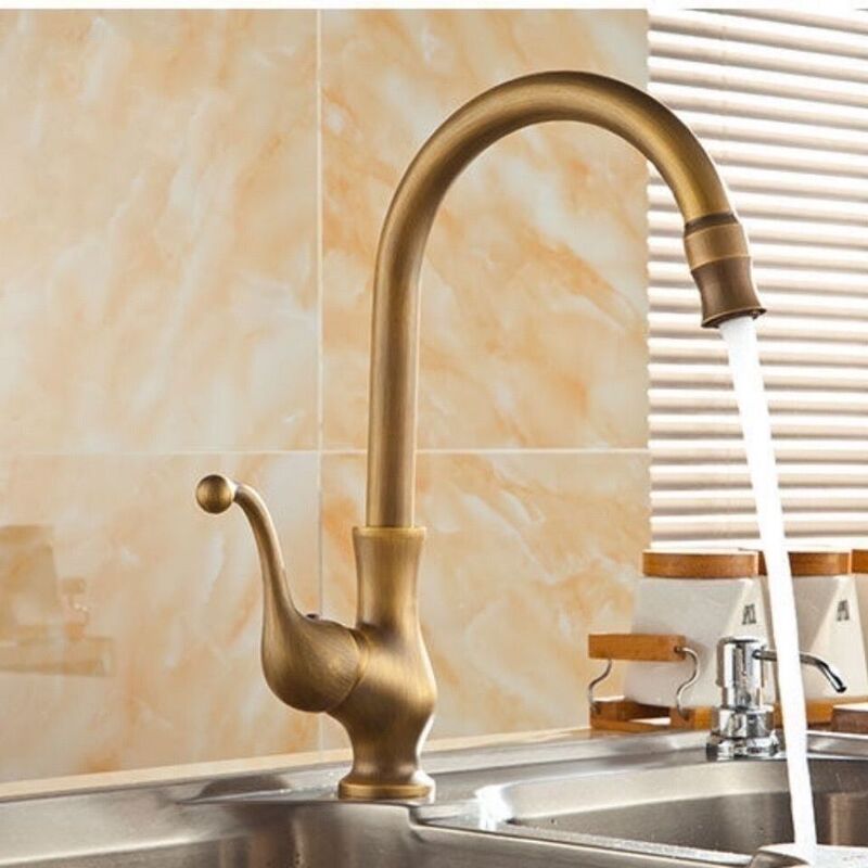 Antique bronze kitchen faucet hot and cold copper rotatable vegetable basin sink sink American faucet