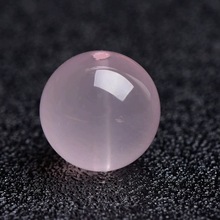 天然马达加斯加粉晶散珠圆珠马粉水晶单珠多宝手串星月菩提配饰