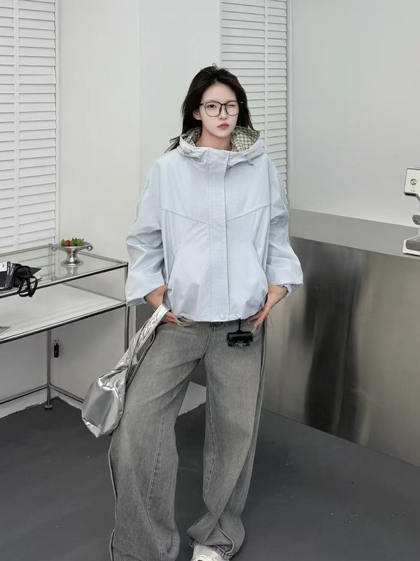 韩版休闲短款冲锋衣外套女2025秋季新款宽松百搭小个子夹克上衣潮|undefined