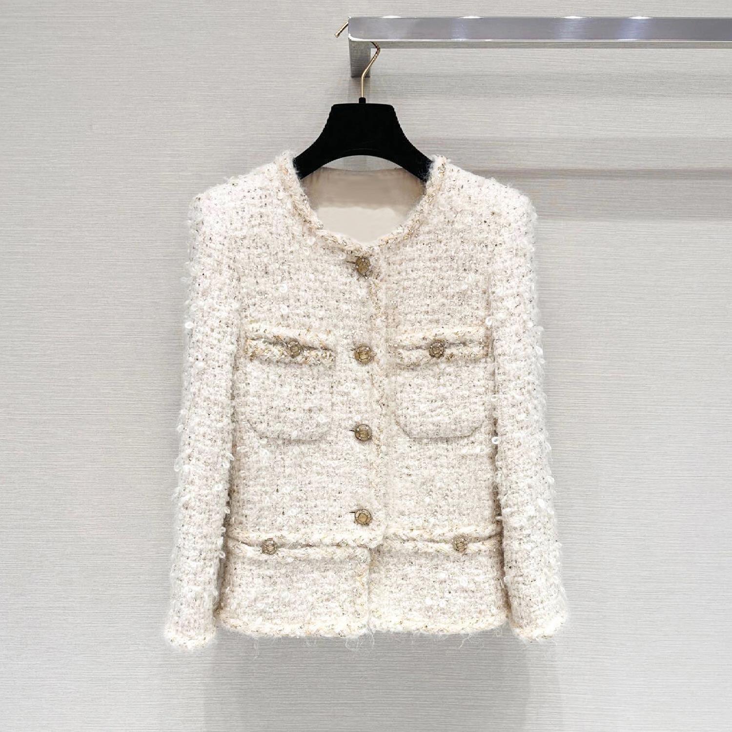 French Woven Tweed Jacket Winter New Style Women's 2025 French Women's Small Fragrance Style