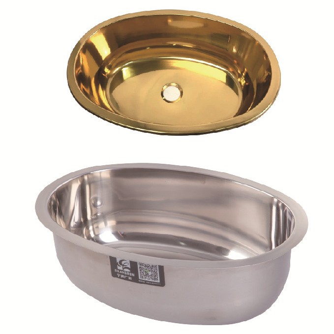 Ventas directas de fábrica Guangrun auténtico yate de RV fregadero dorado RV accesorios de cocina y baño mini GR-518 de lavabo