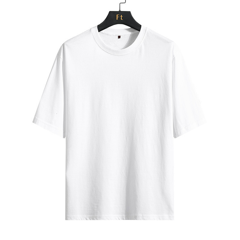 180g Cvc Combed Cotton Short-Sleeve T-Shirt for Men, Round Neck, Blank Cultural Shirt, Class Uniform, School Uniform, Group Order, Breathable
