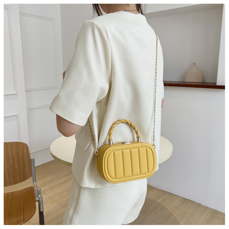 Women's Twisted Handle Chain Shoulder Crossbody Bag, Elegant Style_voghion.com