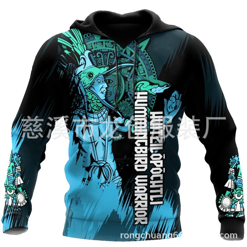 Factory wholesale new personalized creative men's and women's 3D Aztec printed sweater fashion couple hoodie