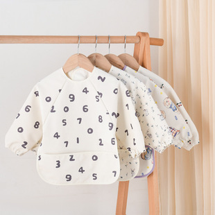 Baby Food Bib Baby Supplementary Food Cover Apron Children PU Anti-Dressing Waterproof Dirty-proof Food Bag Baby Cover