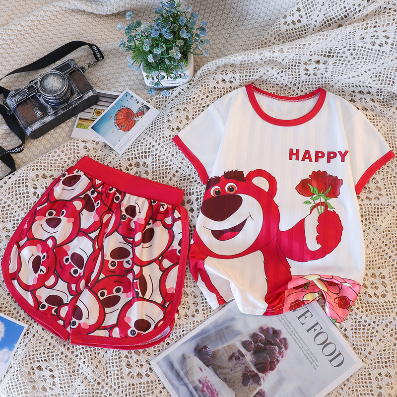 BK short set of red bear