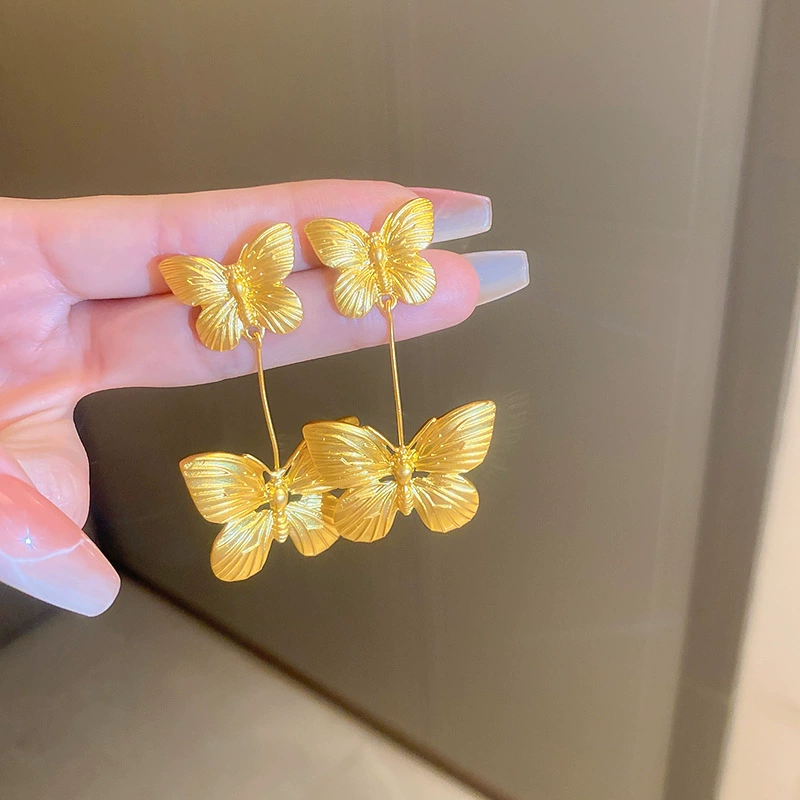 Серьги (Баою) Цветочная отделка, варианты из золота и серебра, оптового качества