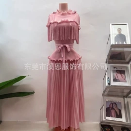 大码连衣裙;连衣裙;时尚休闲套装