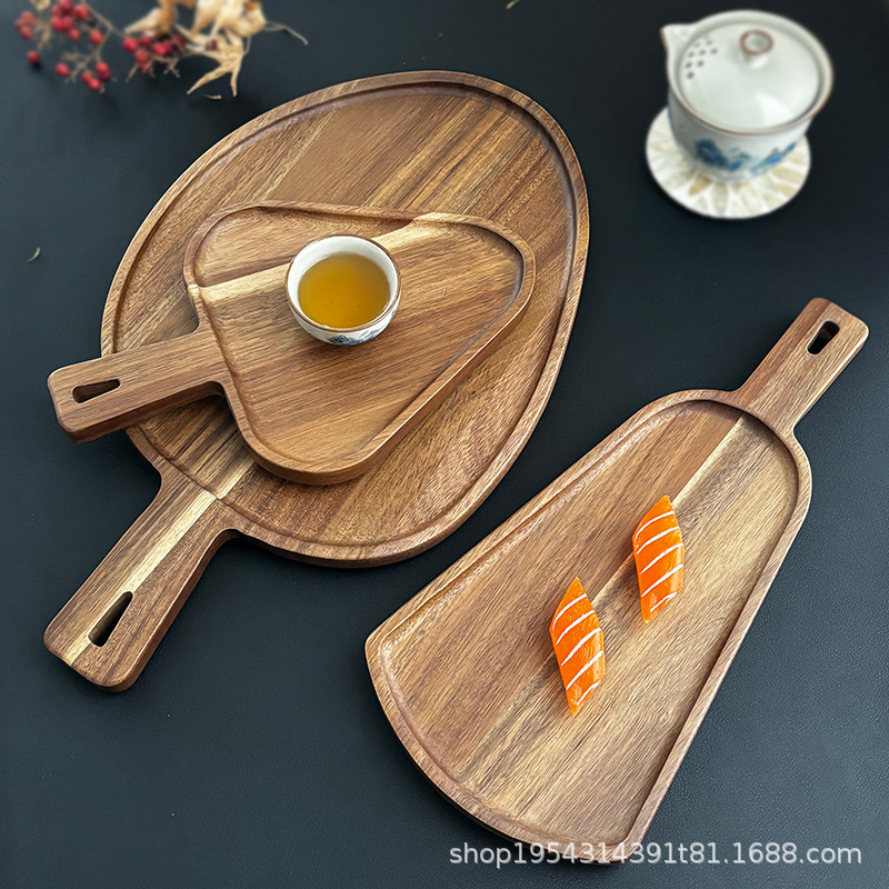Cross-Border Hot-Selling Tray, Creative Irregular Dinner Plate, Multi-Purpose Cutting Board, Cheese Board, Acacia Wood Pizza Board, Wooden Cross-Border Hot-Selling Tray, Creative Irregular Dinner Plate, Multi-Purpose Cutting Board, Cheese Board, Acacia Wood Pizza Board, Wooden