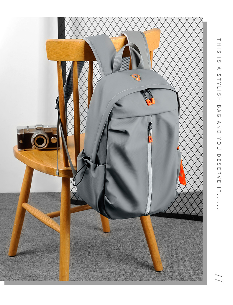 All Seasons Season Solid Color Casual Travel School Backpack Laptop Backpack Functional Backpack