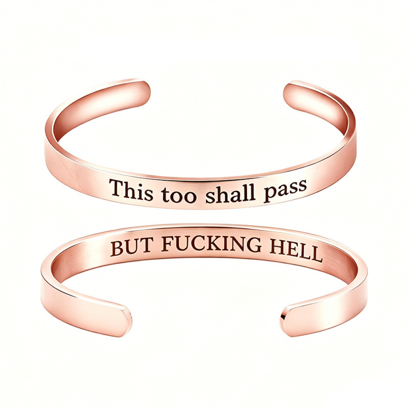Golden double-sided cards, 6mm, pink gold