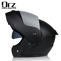 orz雙鏡片揭面盔電動車頭盔男女夏季全盔頭盔半機車四季通用