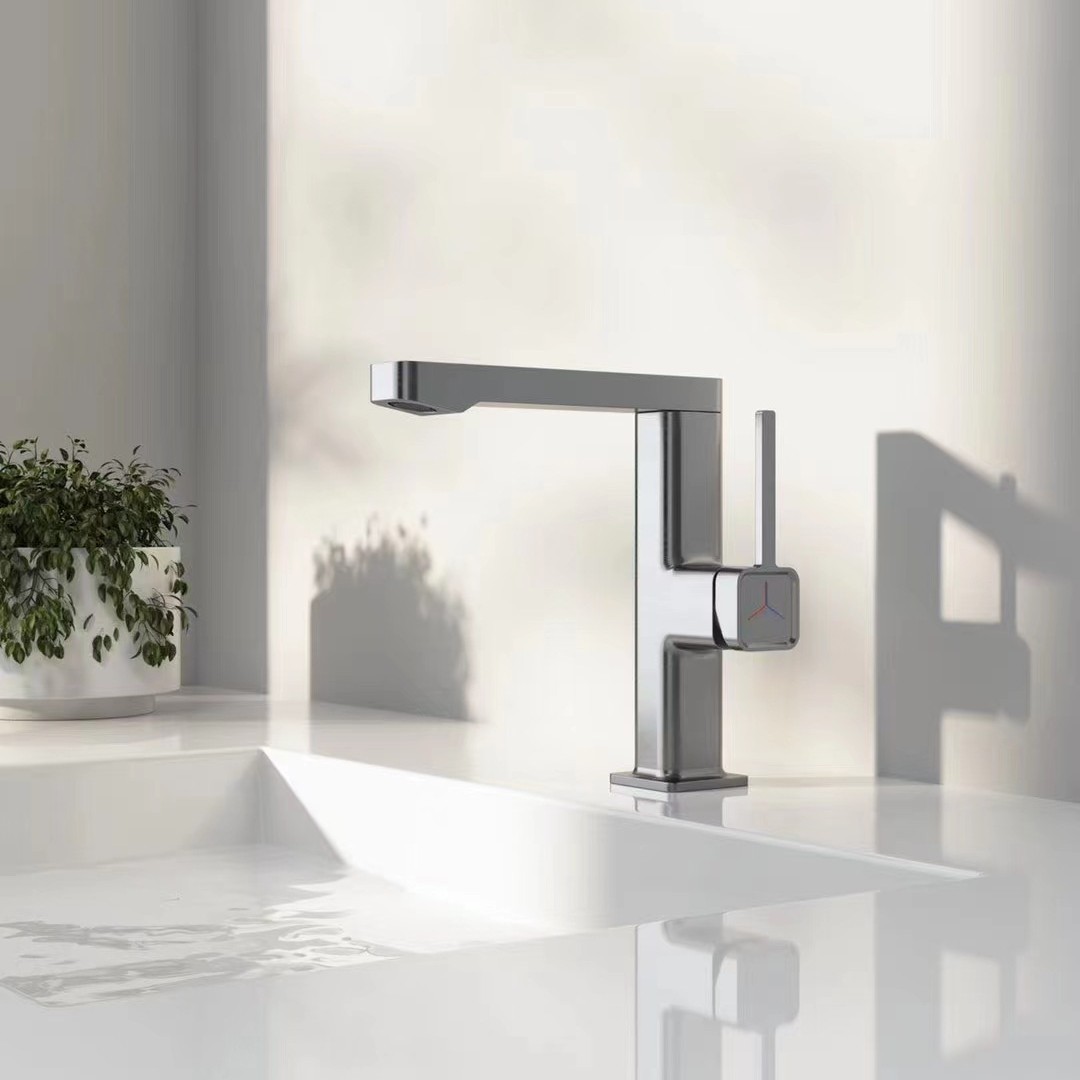 Uno por uno baño galvanoplastia cascada de plata pantalla digital Cuenca del grifo caliente y fría baño hogar lavabo grifo lote