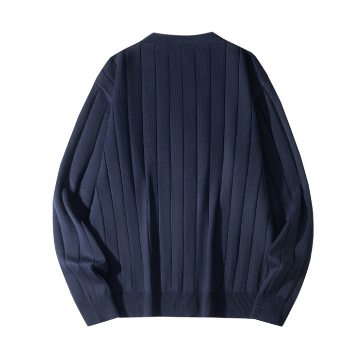 Herren-Strickcardigan im koreanischen Stil – Oversized-Pullover mit offener Vorderseite für Herbst und Winter_voghion.com