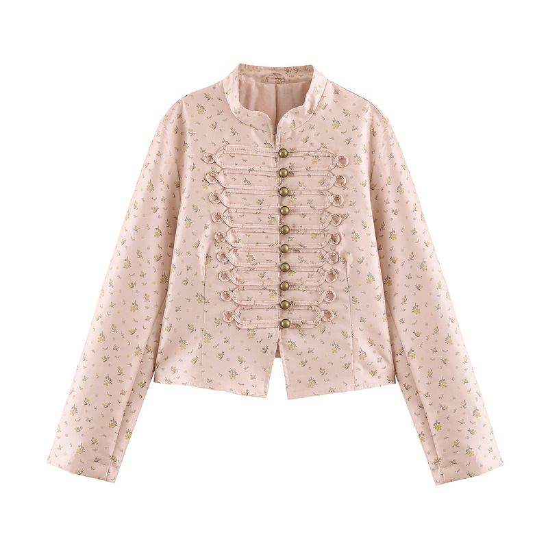 AliExpress Wholesale Summer New Women's Versatile Floral Print Stand Collar Slim Fit Blazer 4341706 AliExpress Wholesale Summer New Women's Versatile Floral Print Stand Collar Slim Fit Blazer 4341706
