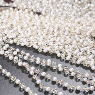 White Pearl Chain Available in Stock Metal Chain Iron Chain Pearl Chain Wholesale