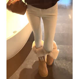 白色小脚紧身牛仔裤女韩版秋冬季新款弹力修身百搭九分铅笔裤ins