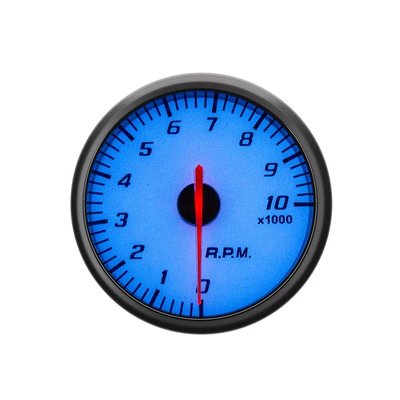 Cross-border 12V car modification instrument, 60mm car boost gauge, water temperature, oil temperature, oil pressure, voltage, and air-fuel ratio gauge (automobile instrument) - 6210-tachometer