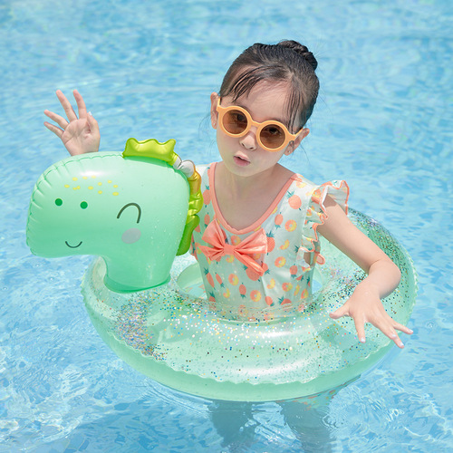 ins Internet celebrity baby seat dinosaur children's swimming ring inflatable child seat ring thickened swimming ring armpit ring