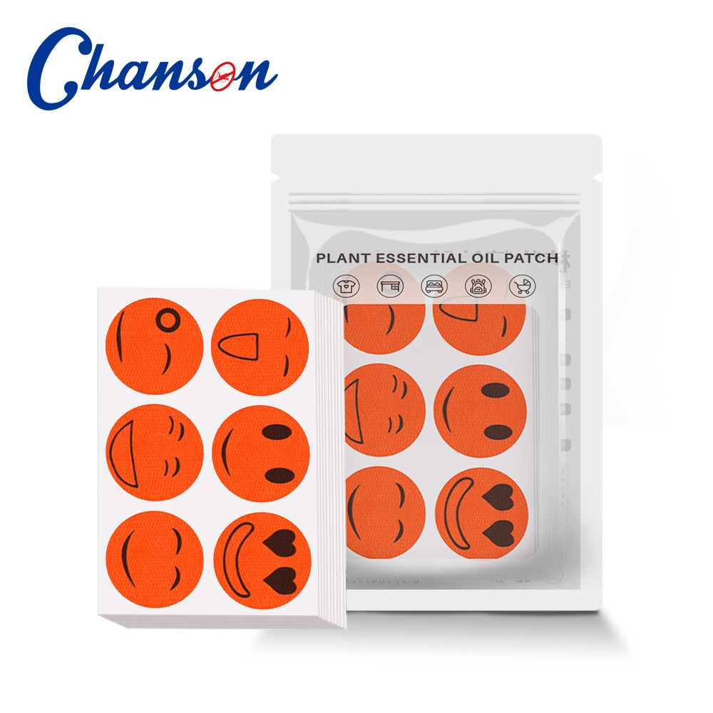 Pegatinas repelentes de mosquitos con diseños personalizados de fábrica, pegatinas repelentes de mosquitos con aceites esenciales de plantas y dibujos animados, pegatinas repelentes de mosquitos para bebés y niños.