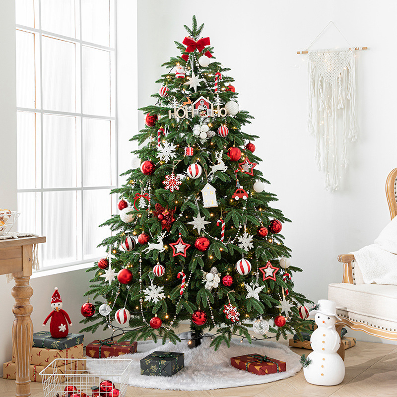 Árbol de Navidad grande de lujo con decoración navideña encriptada, juego de 1.5/1.8/2.1 metros, adornos navideños al por mayor