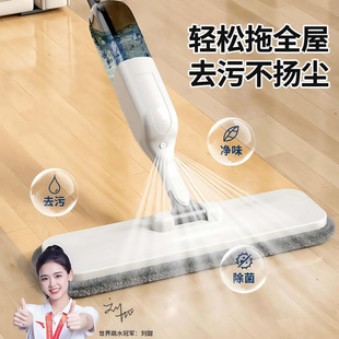 Spray Mop for Household Disinfection, New Model for Dry and Wet Use, Lazy Mop with Cloth Clip