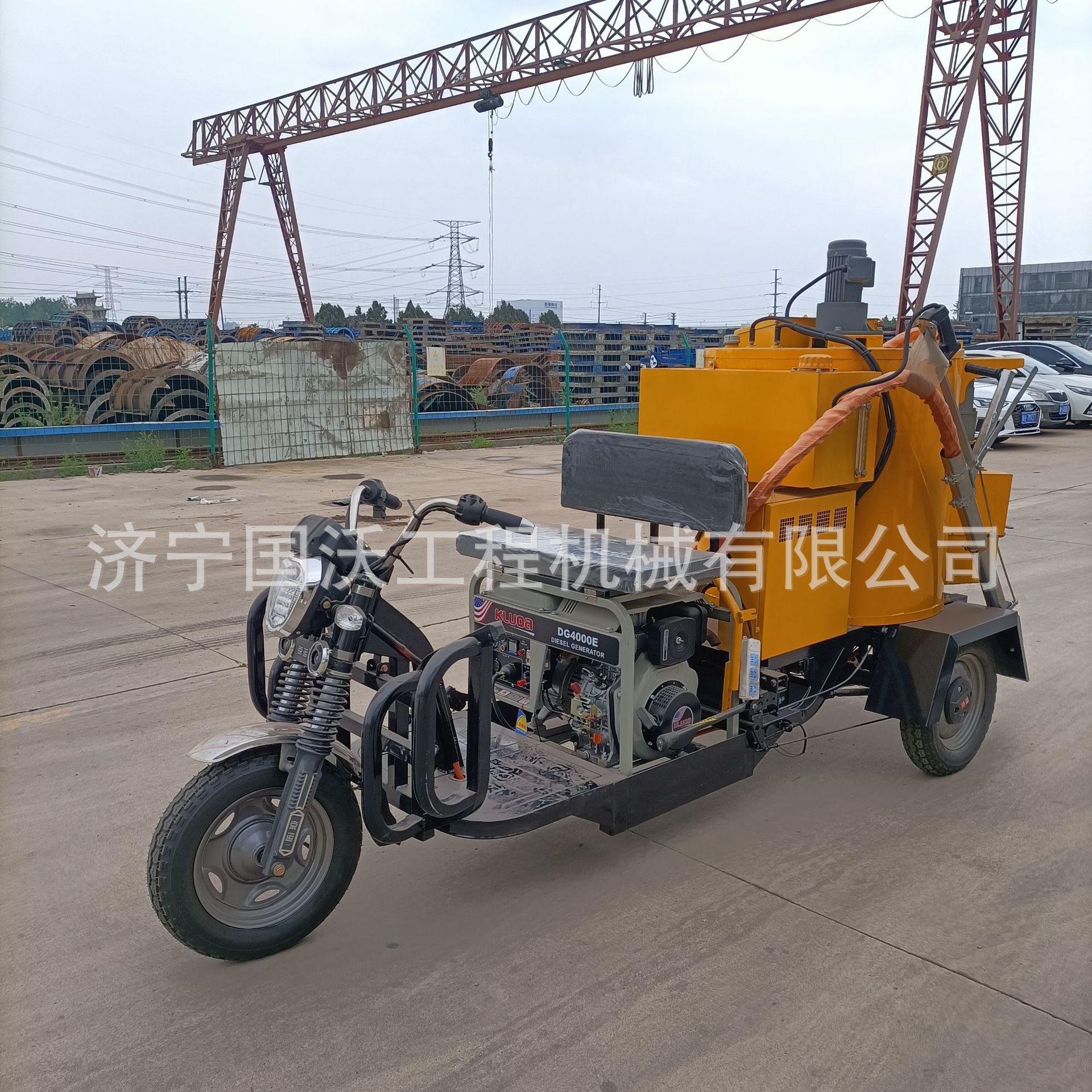 电动三轮沥青搅拌机 路面修补机器 自行走路面裂缝修补设备