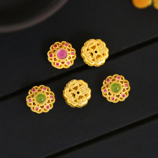 �߱�ɫS925�y�24K���Ƕ�����U�����껨DIY�Ʒ����ִ��朰ٴ�