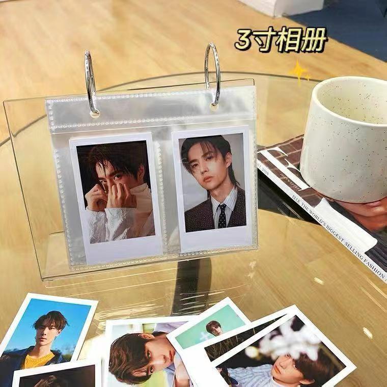 Ins 스타일 폴라로이드 사진 앨범 아크릴 데스크탑 테이블 페이지 넘기기 사진 앨범 3인치 4인치 5inch 6inch 사진 저장 앨범