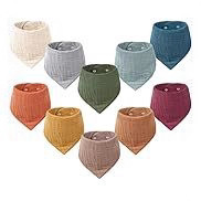 Cross-Border Children's Saliva Towel Four-Layer Gauze Absorbent Cotton Baby Triangle Saliva Bib Baby Anti-Vomiting Bib