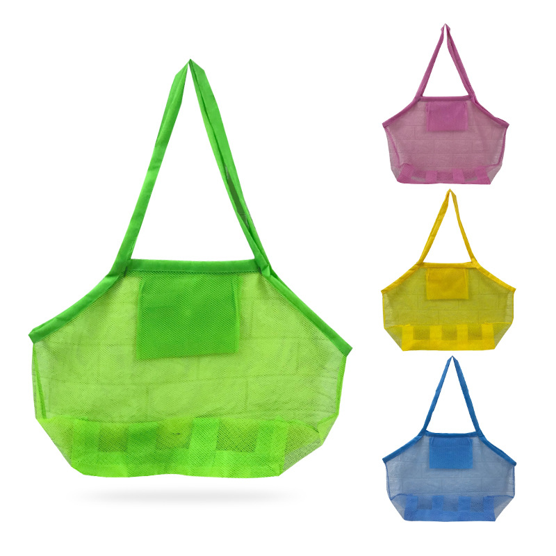 Bolsa de almacenamiento plegable para niños, bolsa de aseo de malla multicapa, bolsa de playa grande, bolsa de almacenamiento portátil para juguetes, disponible en stock