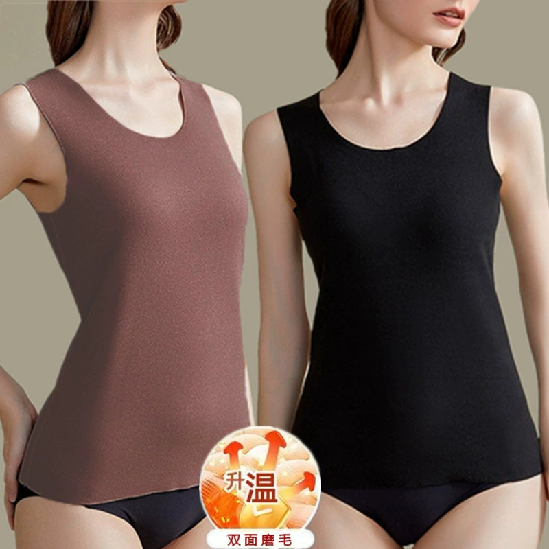 Термобелье Женская де бархатная бесшовная Пижама Нижнее белье де бархат на флисовой подкладке внутренняя одежда осень и зима для похудения плюс размер нижний топ