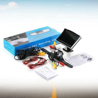 5 inch HD car Car display - 5-inch-desktop-silver-side-long-license-plate