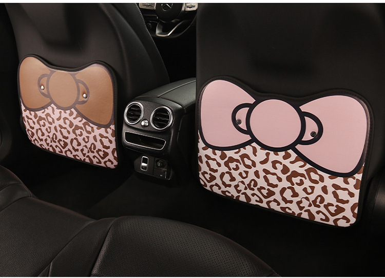 Car Anti-Kick Mat Christmas Striped Anti-Kick Mat Children's Chair Back Anti-Dirt Mat Rear Seat Anti-Kick and Anti-Scratch Mat