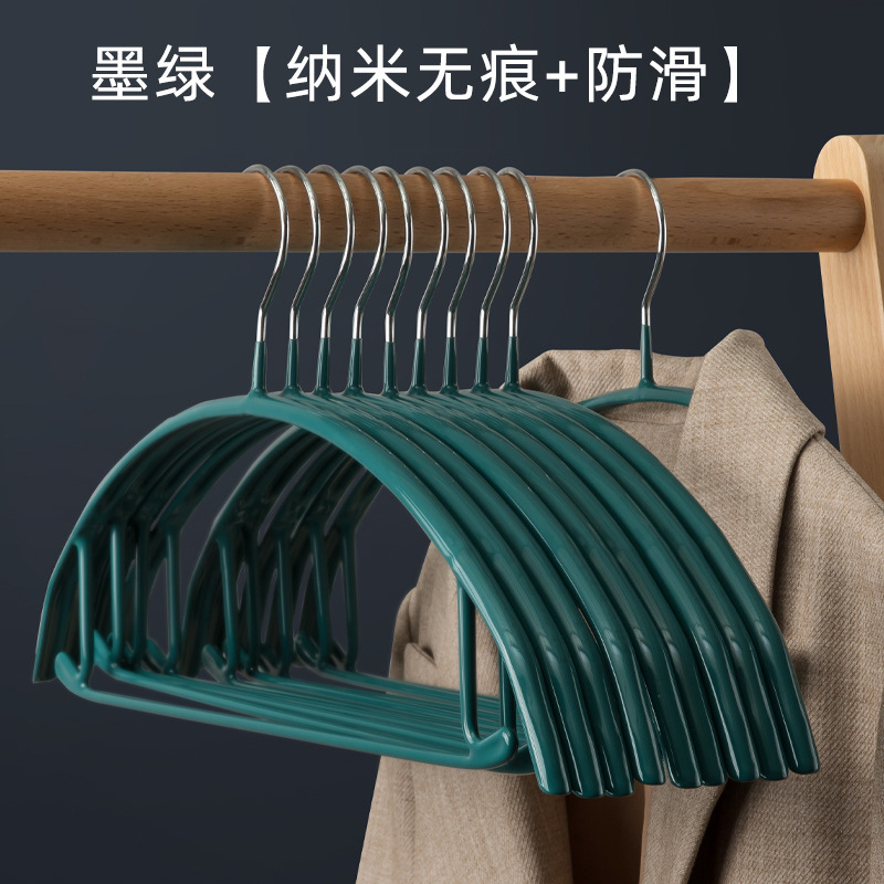 Percha Plastificada Antideslizante de Acero Inoxidable Sin Marcas para Ropa y Armario image 12